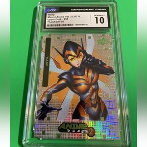 2023 Upper Deck Marvel Anime Vol 2 THATCHED FOIL WASP #93 CGC 10!